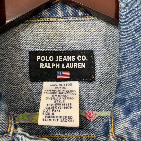 Ralph Lauren Polo Jeans Denim Jacket Embroidered - Picture 4 of 8